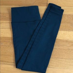 Teal Lululemon full length leggings with mesh!